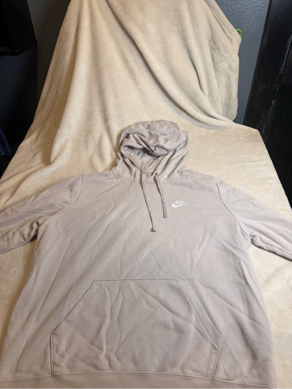 Nike Men's Taupe Hooded Pullover Sweatshirt